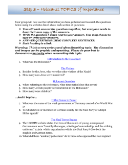 Holocaust Group Project 3