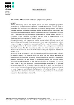 Inhibition of Plasmodium liver infection by Trypanosoma parasites
