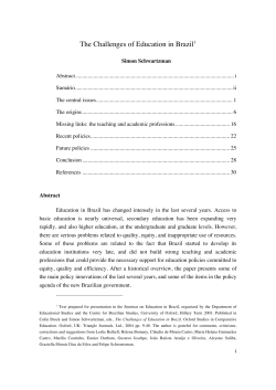 The Challenges of Education in Brazil