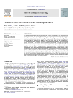 Generalized population models and the nature of genetic drift