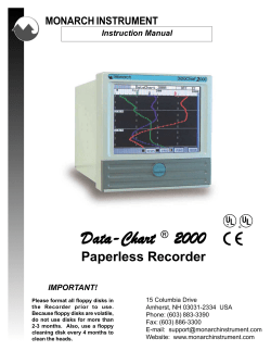 Data-Chart &reg;2000 - Monarch Instrument