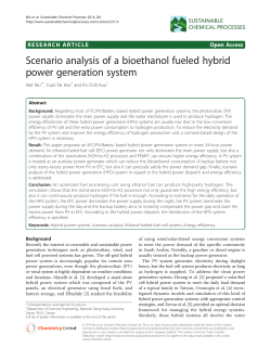 Scenario analysis of a bioethanol fueled hybrid power generation