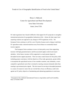 Trends in Use of Geographic Identification of