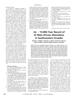 An 15,000-Year Record of El Nin&tilde;o&ndash;Driven Alluviation in