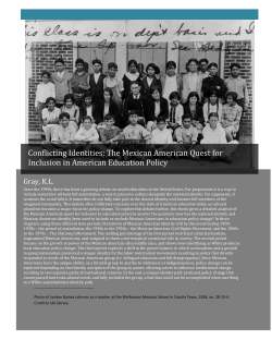 Conflicting Identities: The Mexican American Quest for Inclusion in
