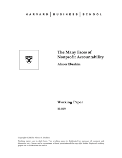 The Many Faces of Nonprofit Accountability