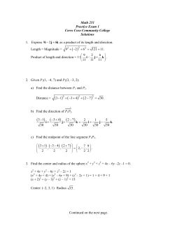 Practice Exam 1 Solutions - Cerro Coso Community College