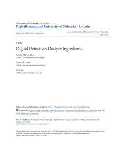 Digital Detectives Deciper Ingredients