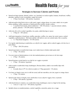 Strategies to Increase Calories and Protein