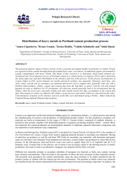 Distribution of heavy metals in Portland cement