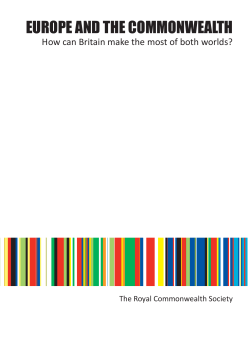europe and the commonwealth - Royal Commonwealth Society