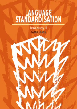 language standardisation - University of the Basque Country