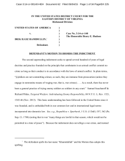 IN THE UNITED STATES DISTRICT COURT FOR