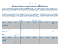 Miles Per Week 121 Fitness Center`s Cleveland