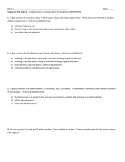 Independent vs Dependent Probability HOMEWORK