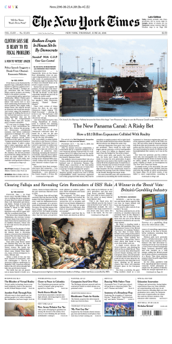 The New Panama Canal: A Risky Bet