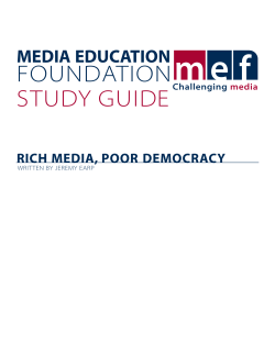 Rich Media, Poor Democracy - Media Education Foundation
