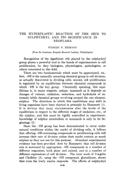 The Hyperplastic Reaction of the Skin to