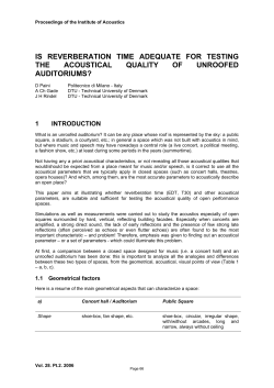 Is reverberation time adequate for testing the acoustical