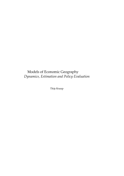 Models of Economic Geography