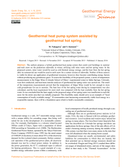 Geothermal heat pump system assisted by geothermal hot spring