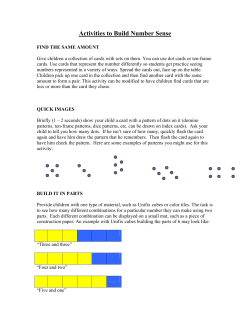 Activities to Build Number Sense