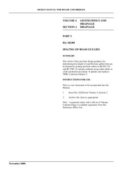 ha 102/00 - Standards for Highways