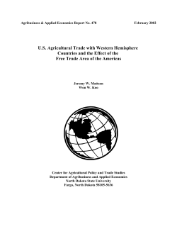 US Agricultural Trade with Western Hemisphere