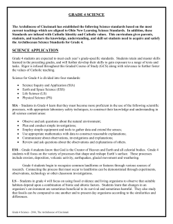 Standards - Archdiocese of Cincinnati