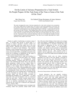 On the Limits of Advance Preparation for a Task Switch: Do People