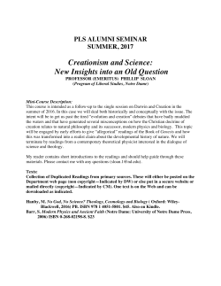 Creationism and Science: New Insights into an Old Question