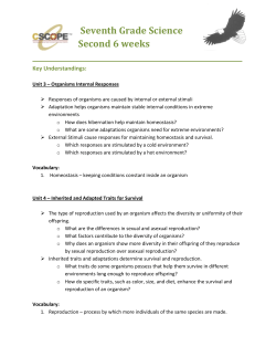 Seventh Grade Science Second 6 weeks