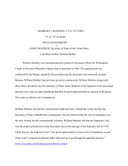 MARBURY v MADISON, 5 US 127 (1803) 5 US 137