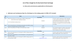Lista Tarife si Comisioane practicate de S