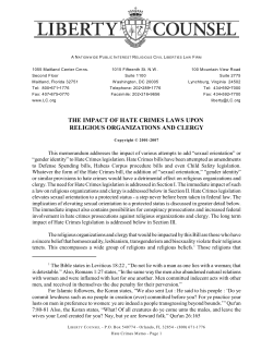 Hate crimes - Liberty Counsel