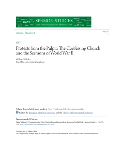 The Confessing Church and the Sermons of World War II