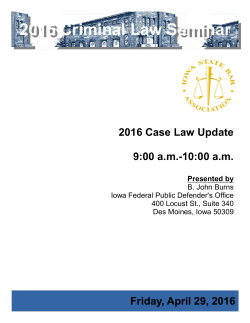 Case Law Update - The Iowa State Bar Association