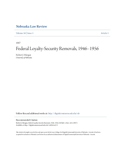 Federal Loyalty-Security Removals, 1946–1956
