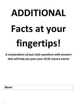 additional Facts at your fingertips!