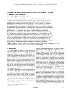 Oscillation of fluid-filled cracks triggered by degassing of CO2 due to