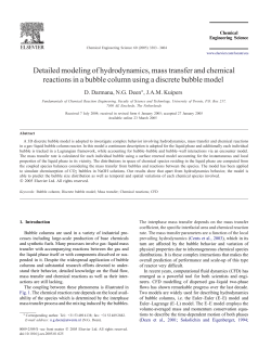 Detailed modeling of hydrodynamics, mass transfer and chemical
