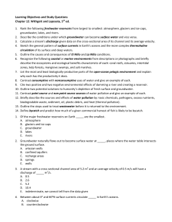 Learning Objectives and Study Questions Chapter 12: Withgott and