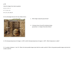 p.258 Order the integers from least to greatest. 14. 0, -1, 2, 3,