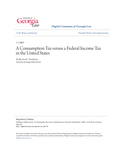A Consumption Tax versus a Federal Income Tax in the United States