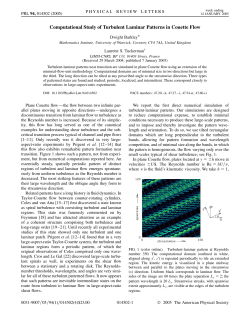 Computational Study of Turbulent Laminar Patterns in Couette Flow