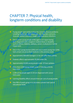 CHAPTER 7: Physical health, longterm conditions and disability