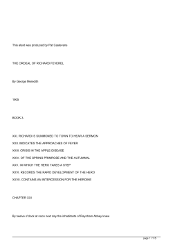 This etext was produced by Pat Castevans THE ORDEAL OF