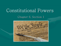 Constitutional Powers