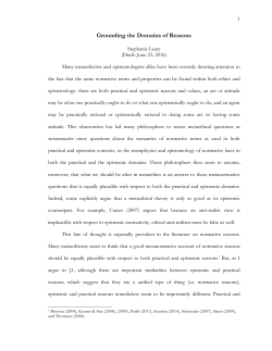 Grounding the Domains of Reasons