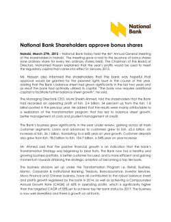 National Bank holds the 46th Annual General Meeting for its